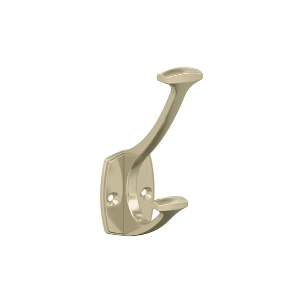 Amerock Vicinity Traditional Double Prong Golden Champagne Wall Hook - H37001BBZ