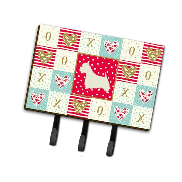 Carolines Treasures 6 x 2 x 9 in. Westie Love Leash or Key Holder - CK5959TH68