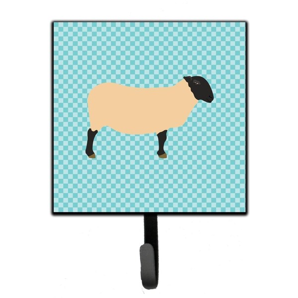 Carolines Treasures Suffolk Sheep Blue Check Leash or Key Holder - BB8146SH4