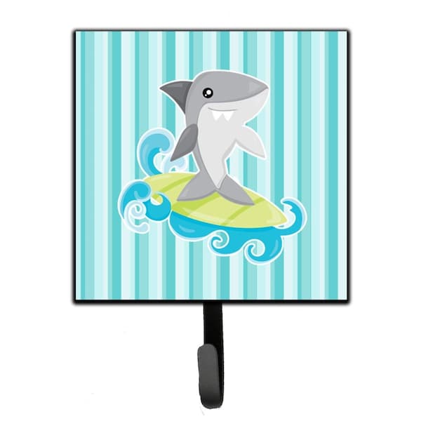 Carolines Treasures Surfin Shark on Stripes Leash or Key Holder - BB6942SH4
