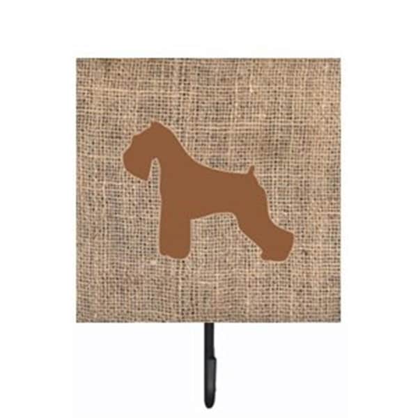 Carolines Treasures Schnauzer Burlap and Brown Leash Or Key Holder - BB1073-BL-BN-SH4