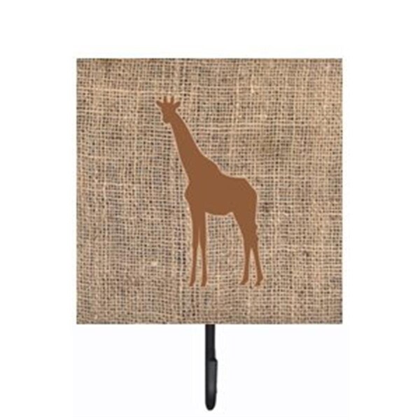 Micasa Giraffe Burlap and Brown Leash Or Key Holder - MI229994