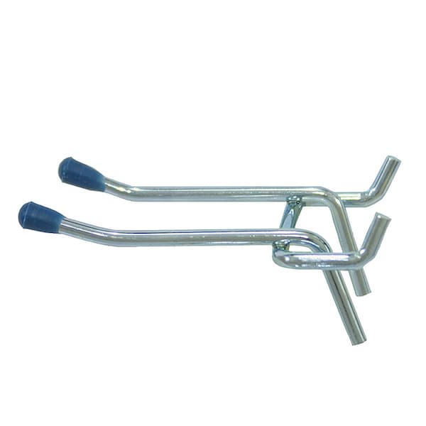 Crawford Crawford Zinc Plated Silver Steel 4 in. Peg Hooks 2 pk - 18444