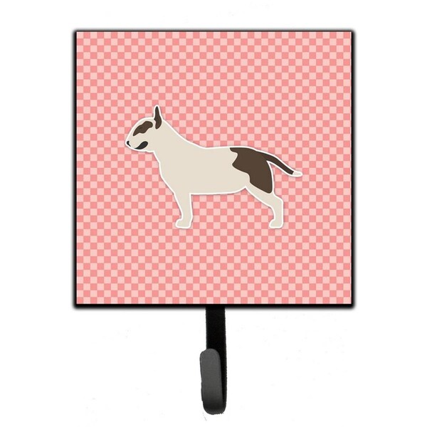 Micasa Bull Terrier Checkerboard Pink Leash or Key Holder - MI224180
