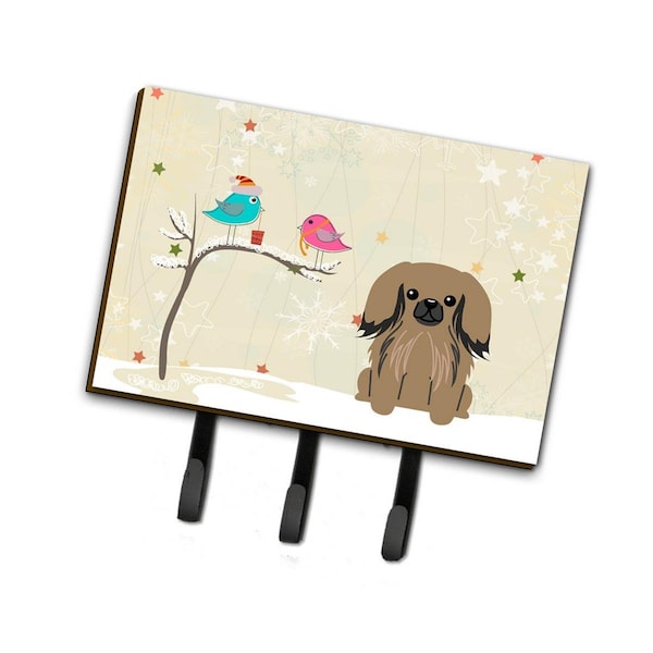 Carolines Treasures Christmas Presents Between Friends Pekingnese Tan Leash or Key Holder - BB2574TH68