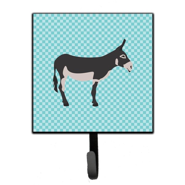 Jensendistributionservices American Mammoth Jack Donkey Blue Check Leash or Key Holder - MI1717089