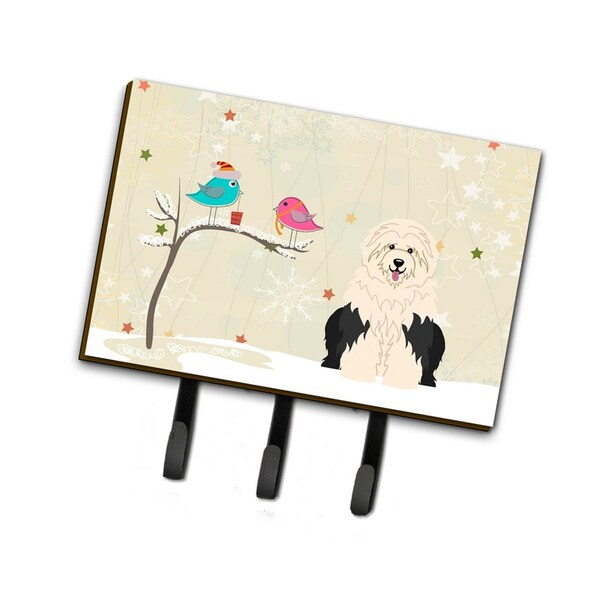 Jensendistributionservices Christmas Presents Between Friends Old English Sheepdog Leash or Key Holder - MI1711071