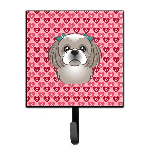 Jensendistributionservices Gray Silver Shih Tzu Hearts Leash or Key Holder - MI1715348