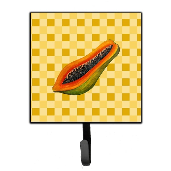 Carolines Treasures Sliced Papaya on Basketweave Leash or Key Holder - BB7242SH4