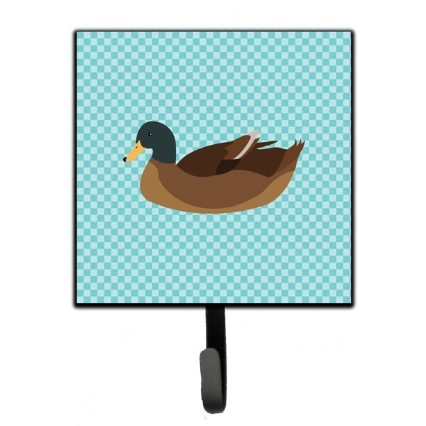 Carolines Treasures Khaki Campbell Duck Blue Check Leash or Key Holder - BB8040SH4
