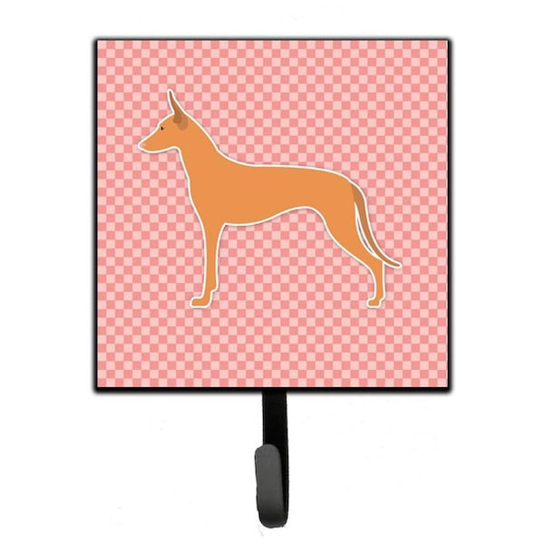 Micasa Pharaoh Hound Checkerboard Pink Leash or Key Holder - MI227566