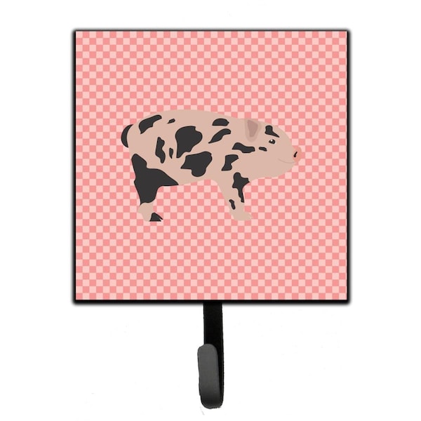 Carolines Treasures Mini Miniature Pig Pink Check Leash or Key Holder - BB7935SH4