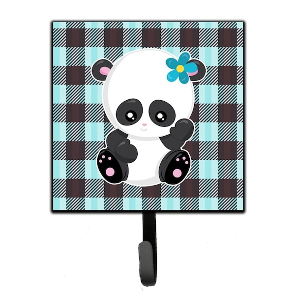 Carolines Treasures Panda on Plaid Leash or Key Holder - BB6800SH4