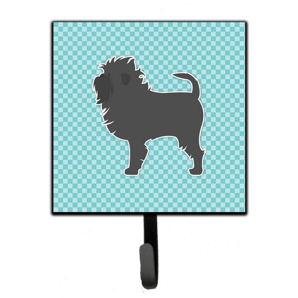 Carolines Treasures Affenpinscher Checkerboard Blue Leash or Key Holder - BB3748SH4