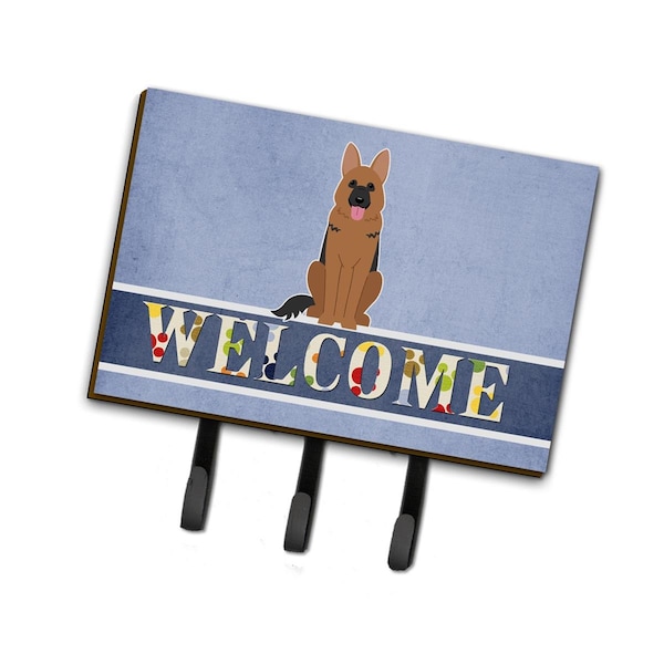 Carolines Treasures German Shepherd Welcome Leash or Key Holder - BB5648TH68