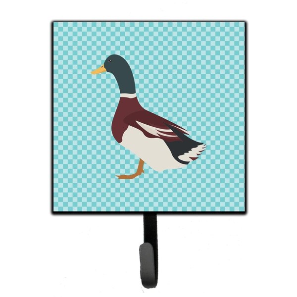 Carolines Treasures Rouen Duck Blue Check Leash or Key Holder - BB8030SH4