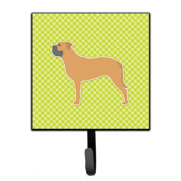 Carolines Treasures Bullmastiff Checkerboard Green Leash or Key Holder - BB3871SH4