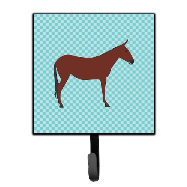 Carolines Treasures Hinny Horse Donkey Blue Check Leash or Key Holder - BB8024SH4