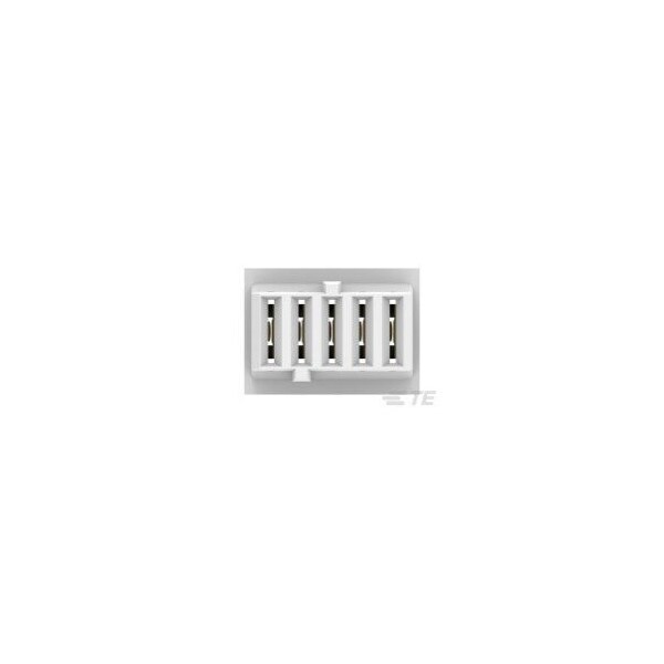 Conector de placa de Te Connectivity, 5 contactos, hembra, recto, terminal de soldadura, con seguro, aislante natural, - 1982257-5