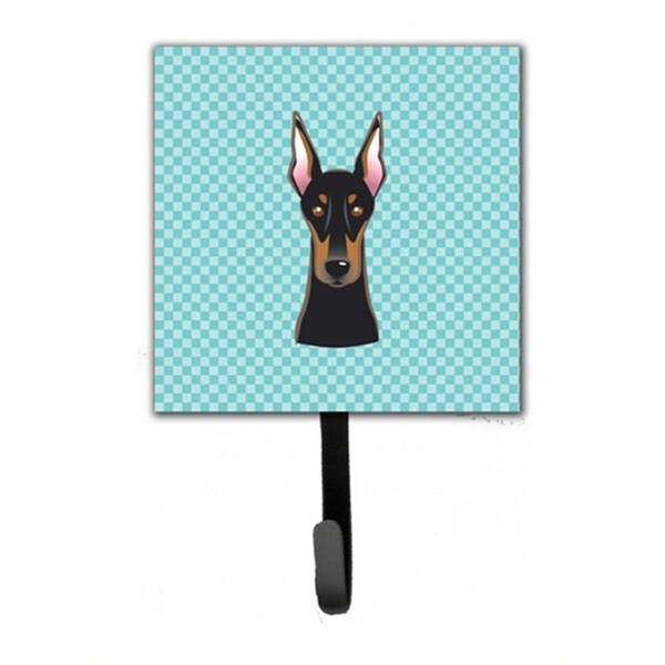 Jensendistributionservices Checkerboard Blue Doberman Leash & Key Holder - MI1720990