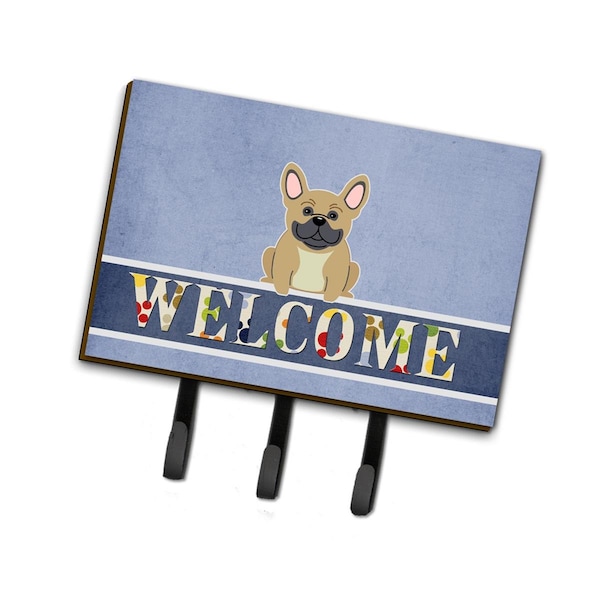 Carolines Treasures French Bulldog Cream Welcome Leash or Key Holder - BB5591TH68