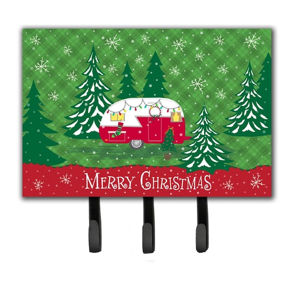 Carolines Treasures Christmas Vintage Glamping Trailer Leash or Key Holder - VHA3018TH68