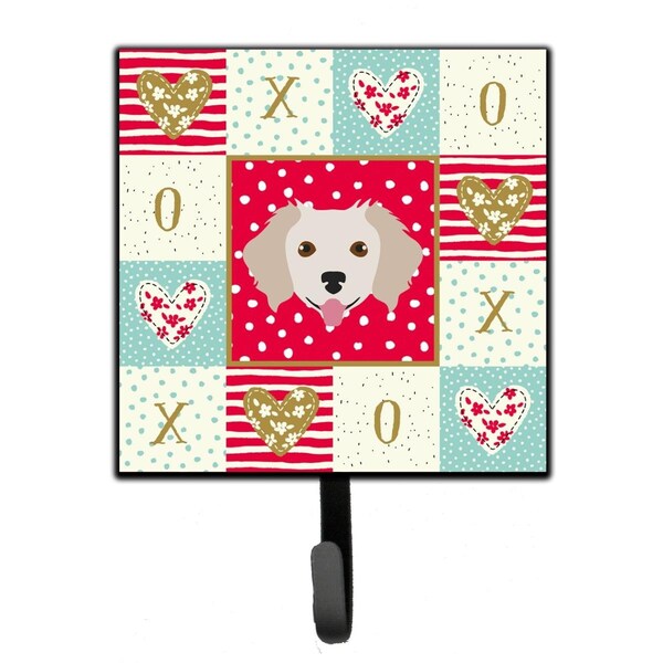 Carolines Treasures 4.25 x 1 x 7 in. Small Greek Domestic Dog Love Leash or Key Holder - CK5238SH4