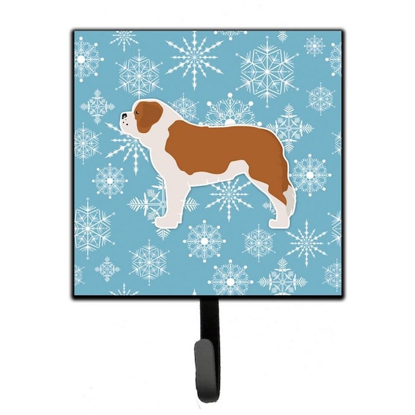 Carolines Treasures Winter Snowflake Saint Bernard Leash or Key Holder - BB3576SH4