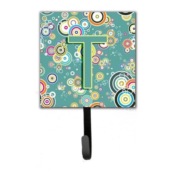 Jensendistributionservices Letter T Circle Circle Teal Initial Alphabet Leash & Key Holder - MI1659186