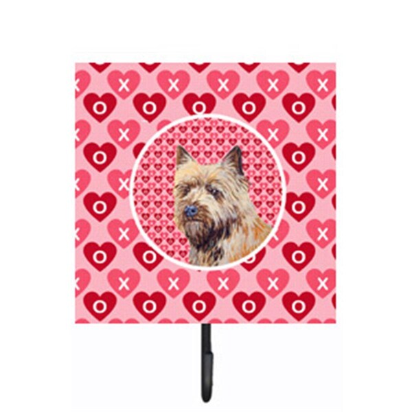 Jensendistributionservices 4.25 x 7 in. Cairn Terrier Valentines Love and Hearts Leash Or Key Holder - MI1712603
