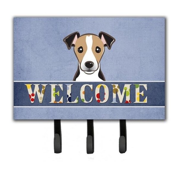 Carolines Treasures Carolines Treasures BB1447TH68 Jack Russell Terrier Welcome Leash & Key Holder - BB1447TH68