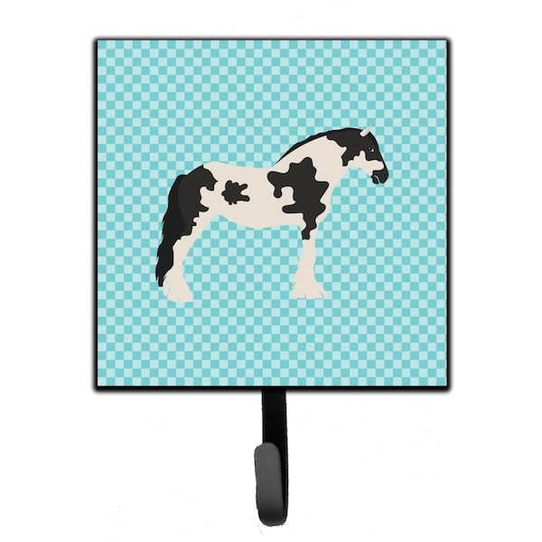 Carolines Treasures Cyldesdale Horse Blue Check Leash or Key Holder - BB8086SH4