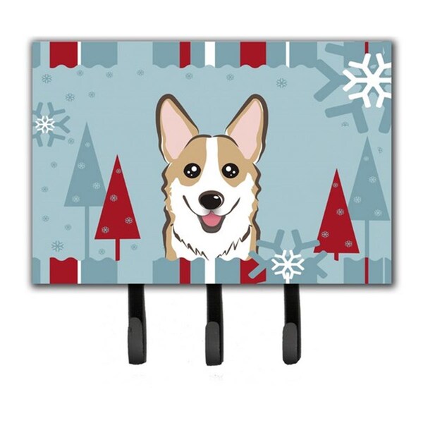 Jensendistributionservices Winter Holiday Sable Corgi Leash & Key Holder - MI1719477