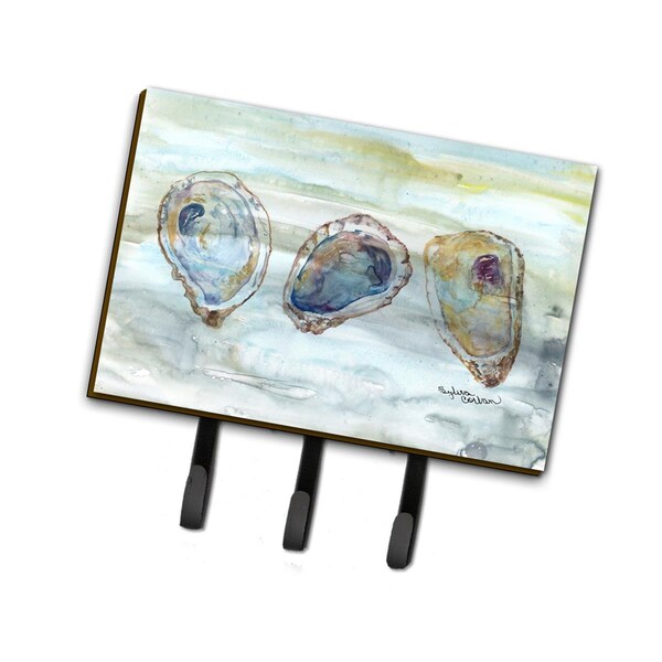 Carolines Treasures 6 x 2 x 9 in. Oysters Watercolor Leash or Key Holder - SC2001TH68