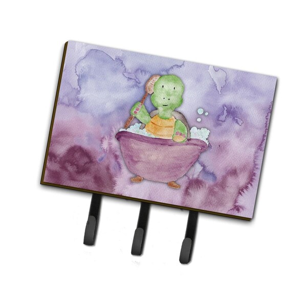 Jensendistributionservices Turtle Bathing Watercolor Leash or Key Holder - MI1712560