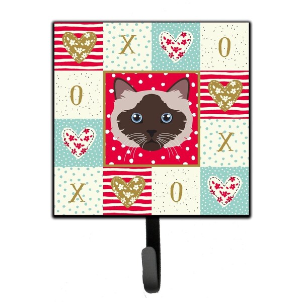 Carolines Treasures 4.25 x 1 x 7 in. Birman Cat Love Leash or Key Holder - CK5090SH4