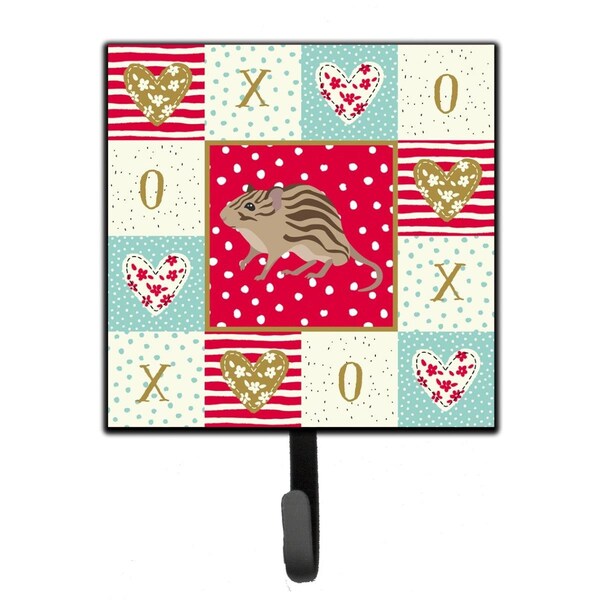 Carolines Treasures 4.25 x 1 x 7 in. Zebra Mouse Love Leash or Key Holder - CK5455SH4