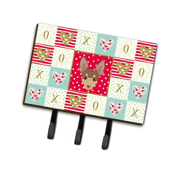 Carolines Treasures 6 x 2 x 9 in. Miniature Fox Terrier Love Leash or Key Holder - CK5220TH68