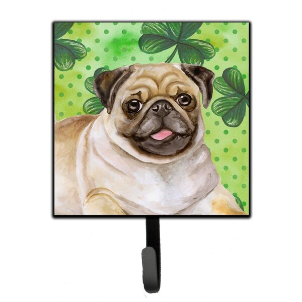 Jensendistributionservices Fawn Pug St Patricks Leash or Key Holder - MI1710650