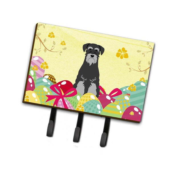 Jensendistributionservices Easter Eggs Standard Schnauzer Black Grey Leash or Key Holder - MI1713994
