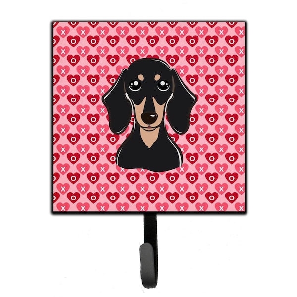 Jensendistributionservices Smooth Black & Tan Dachshund Hearts Leash or Key Holder - MI1714579