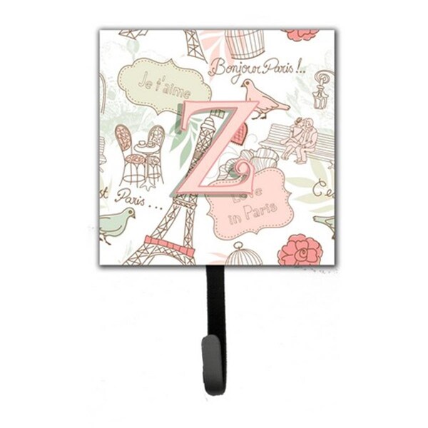 Jensendistributionservices Letter Z Love In Paris Pink Leash & Key Holder - MI1718254