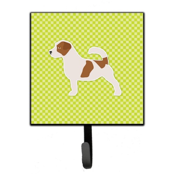 Jensendistributionservices Jack Russell Terrier Checkerboard Green Leash or Key Holder - MI1711112