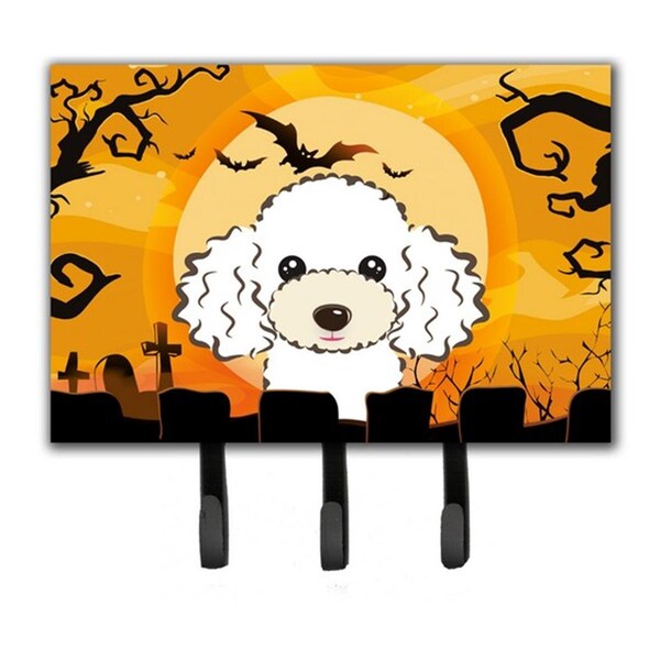 Jensendistributionservices Halloween White Poodle Leash & Key Holder - MI1718556
