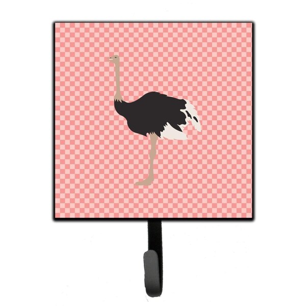 Carolines Treasures Common Ostrich Pink Check Leash or Key Holder - BB7924SH4
