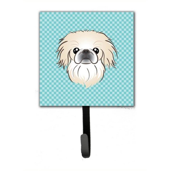 Jensendistributionservices Checkerboard Blue Pekingese Leash & Key Holder - MI1719955