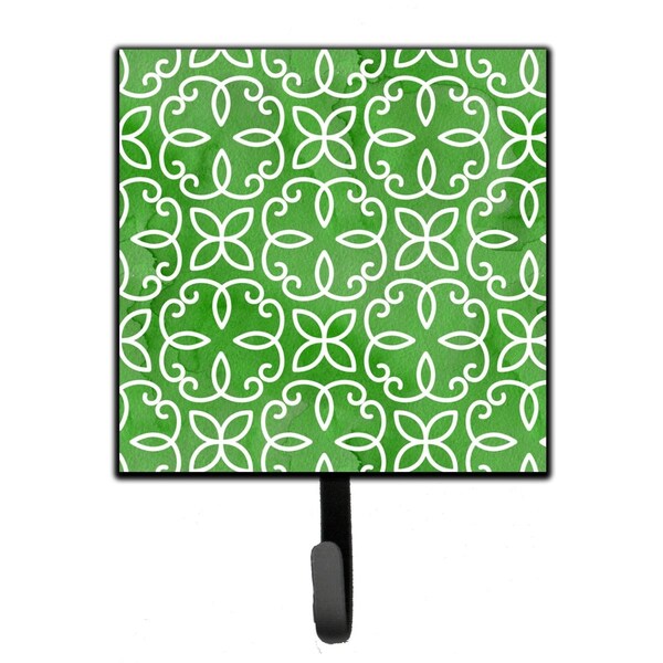 Jensendistributionservices Watercolor Geometric Cirlce on Green Leash or Key Holder, 4.25 x 1 x 7 in. - MI1710497