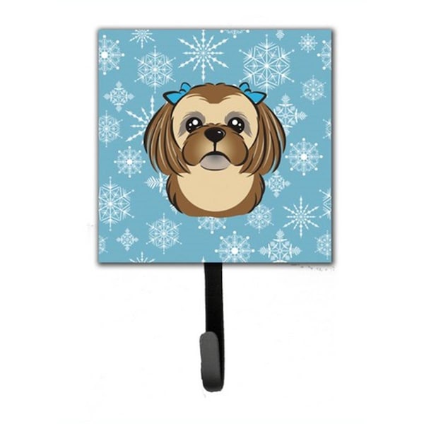 Jensendistributionservices Snowflake Chocolate Brown Shih Tzu Leash & Key Holder - MI1657678