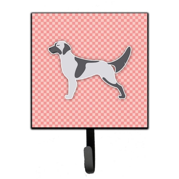 Micasa English Setter Checkerboard Pink Leash or Key Holder - MI626915