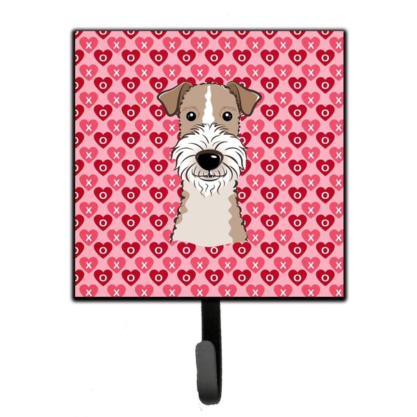 Jensendistributionservices Wire Haired Fox Terrier Hearts Leash or Key Holder - MI1656707